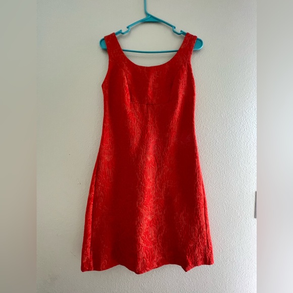 Orange Brocade What Goes Around Comes Around for Anthropologie Dress size 4 - Picture 3 of 11